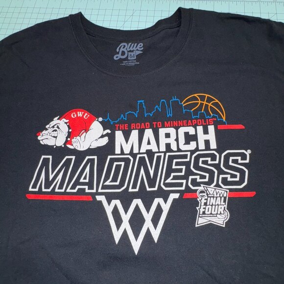 2019 NCAA March Madness Final Four GWU T-Shirt XXL Blue 84 “Road to Minneapolis” - Picture 9 of 10